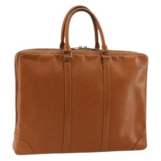 Louis Vuitton Pre-owned Handbags, female, Brown, Size: ONE SIZE Pre-owned Porte-Documents Voyage Business Bag