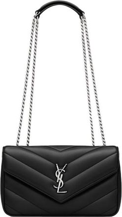 Saint Laurent Black Loulou Small Shoulder Bag