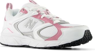 New Balance Sneaker NEW BALANCE 408, Damen, Gr. 41,5, rosa (wei&szlig;, silber metallic), Synthetik, Schuhe Sneaker, von dem New Balance 530 inspiriert