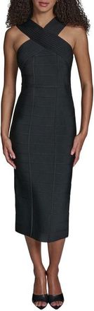 BCBGeneration Bandage Body-Con Midi Dress in Black at Nordstrom, Size X-Large