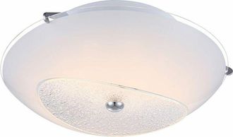 Globo Lighting Globo Lighting - Plafoniera da soggiorno, lampada da soffitto in cristallo, lampada da corridoio, vetro cromato, 1x led 12W 960Lm bianco neutro, PxH