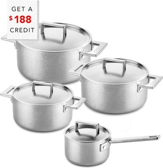 Mepra Attiva Pewter 8Pc Set With $188 Credit