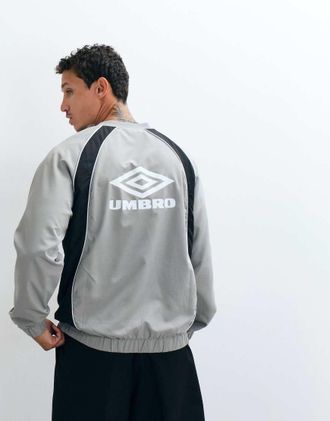 Umbro Felpa grigia a pannelli-Grigio
