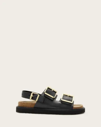 AllSaints Cow Leather Isla Leather Sandals, Size: UK 4/ US 7/ EU 37