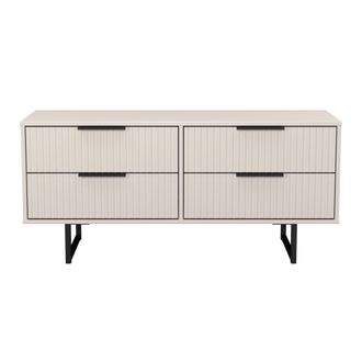 Lewis's Fluted 4 Drawer Bedbox in Kashmir Matt - Ready Assembled - Lewiss Home | TJ Hughes