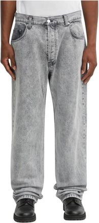 Aries Acid Wash Jeans - Heren - Regular Fit Jeans - Grijs - W34 - Katoen - Jeans