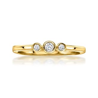 RS Pure by Ross-Simons Bezel-Set Lab-Grown Diamond Ring in 18kt Gold Over Sterling