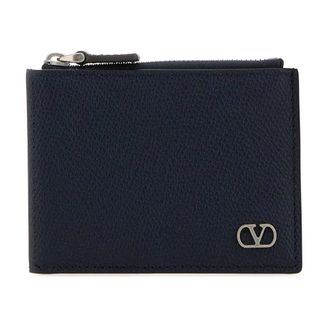 Valentino Garavani Wallets & Cardholders, male, Blue, Size: ONE SIZE Leather Coin Purse