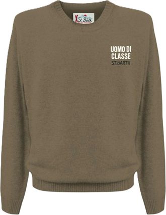 MC2 Saint Barth Olive Brown Crewneck Sweater