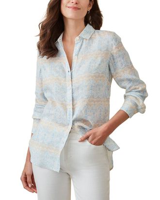 J.McLaughlin J.Mclaughlin Britt Linen Blouse