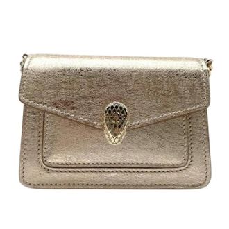 Bulgari Tweedehands leren schoudertassen - Dames - Pre-owned - Geel - Maat: ONE Size Leer