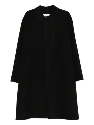 Lardini classic-collar button coat - Black