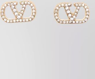 Valentino Garavani vlogo signature heart pearl stud earrings