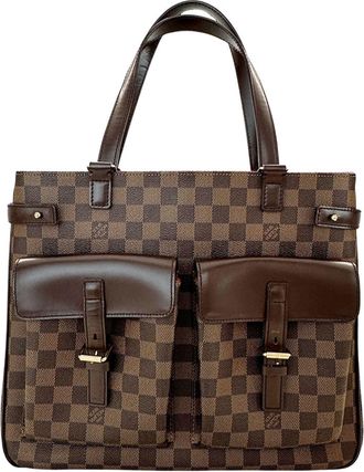 Louis Vuitton Damier Canvas Ebene Damier Canvas Handbag Tote Bag (Pre-Owned)