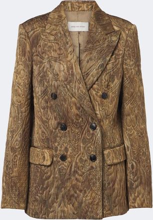 Dries Van Noten Jacquard double-breasted jacket