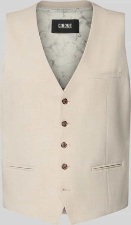 Cinque Weste mit Paspeltaschen Modell Vitra in Beige, Gr&ouml;&szlig;e 102