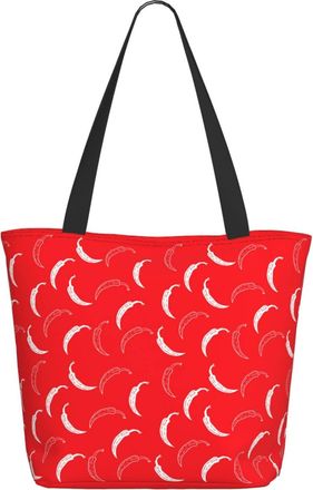 AOOEDM Pepper-Chili Ladies Shopping Bag 13x11x7in.The Perfect ValentineS Day Gift.It Is The Best ValentineS Day Gift For Mom, Daughter, Wife,Etc