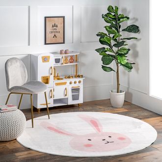 nuLOOM Crystal Rabbit Kids Machine Washable Area Rug