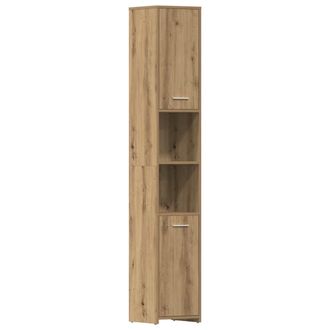 vidaXL Armario De Ba&ntilde;o Madera Ingenier&iacute;a Roble Artisan 30x30x183,5 Cm Vidaxl