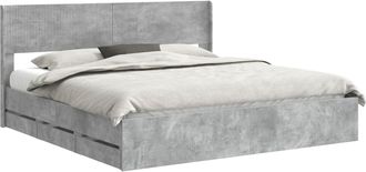 vidaXL Estructura De Cama Con Almacenamiento Y Cabecero Gris Hormig&oacute;n Vidaxl