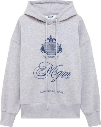 Msgm Hoodie - Dames - Hoodies - Grijs - M - Hoodies & sweatvesten