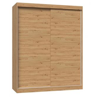 Hucoco Paolo - Armario Con 2 Puertas Correderas - Ancho 160 Cm - Vestidor Con 2 Puertas