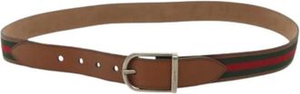 Gucci Pre-owned Belts, female, Brown, Size: ONE SIZE Pre-owned Vintage Leather Belt
