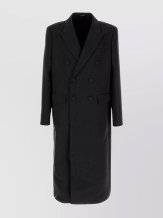 Gucci wool coat with back vent and double-breasted design