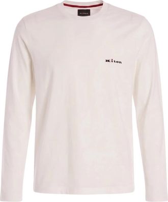 Kiton T-shirt - Heren - Longsleeves - Wit - M - Tops