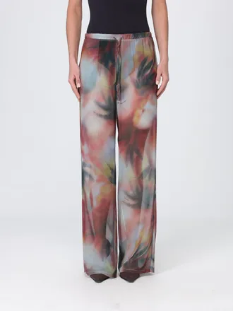 Patrizia Pepe Pantaloni palazzo con coulisse in georgette stampato