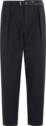 White Sand Broeken, Heren, Blauw, XS, Polyester, Pant Pinces Inversa Flanella Viscosa