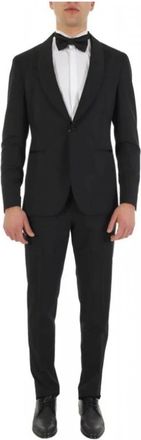 Michael Kors Slim Fit Super Stretch Paulo Oliveira - Heren - Business pakken - Zwart - M - Wol - Kostuums