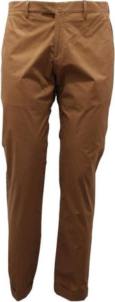 BRIGLIA 1949 Broeken, Heren, Bruin, S, Katoen, Slim Tabak Broeken Made in Italy