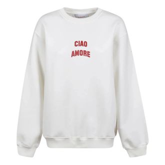 Giada Benincasa Dames, Sweatshirts & Hoodies, Wit, Maat: M Katoen