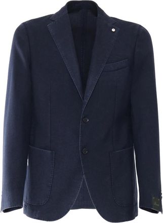 Lubiam Brando Blazer - Heren - Blazers - Blauw - 2XL - Wol - Jassen