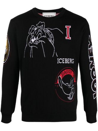 Iceberg Trui met print - Zwart