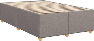 vidaXL Bed Frame without Mattress Taupe 120x190 cm Small Double Fabric vidaXL