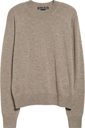 Acne Studios Wool & Yak Hair Sweater in Greige Melange Drn at Nordstrom, Size Xx-Small