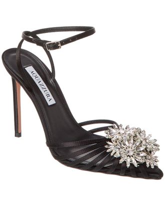 Aquazzura Crystal Margarita 105 Satin Pump