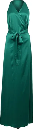 Diane Von F&uuml;rstenberg Diane Von Furstenberg V-Neck Maxi Dress in Green Triacetate