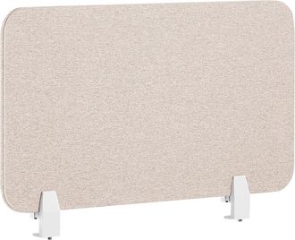 Beliani Panel Separador Beige 72 X 40 Cm Poli&eacute;ster Pet Pantalla Ac&uacute;stica Oficina Wally