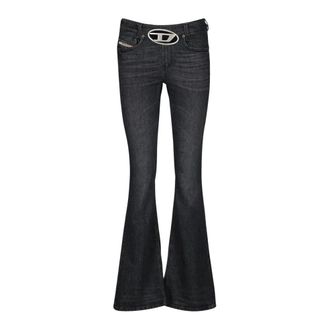Diesel Flare Jeans, female, Black, W28, Denim Jean 1969 Collection for Women