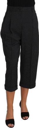 Dolce & Gabbana Broeken, Dames, Zwart, S, Katoen, Cropped Broeken