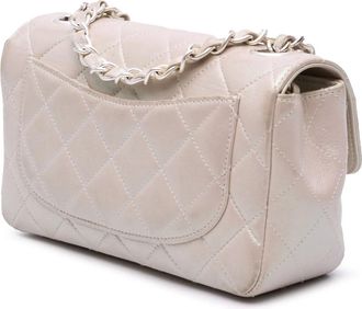 Chanel Hobo Bags - 2000-2002 Mini Rectangular Classic Iridescent Lamb - Gr. unisize - in Weiß - für Damen