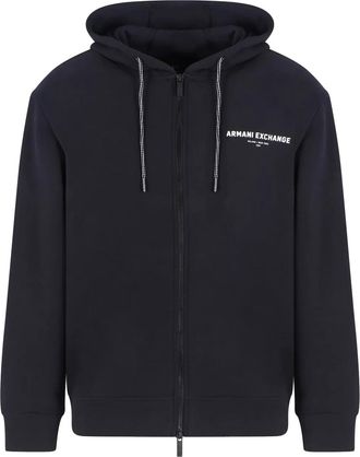 A|X Armani Exchange Felpa con cappuccio e zip - Blu