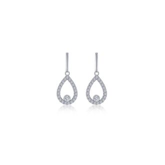 Lafonn Classic Pear-Shaped Drop Earrings In Silver