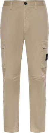 Stone Island Regular Tapered-Fit Cargo Broek - Heren - Slim Fit Broeken - Beige - W32 - Katoen - Broeken