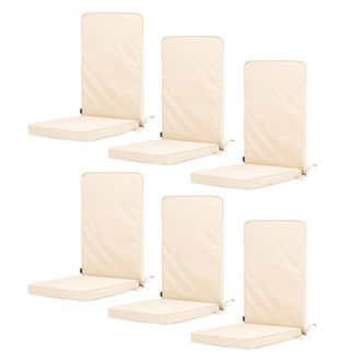 Icon Brand 6-Pack Outdoor Garden Seat Pads in Stone