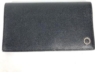 Bulgari Pre-owned Vintage Leren Portemonnee - unisex - Vintage Accessoires - Zwart - ONE Size - Leer - Vintage