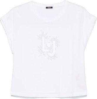 Liu Jo logo-embroidered T-shirt - women - Cotton - S - White